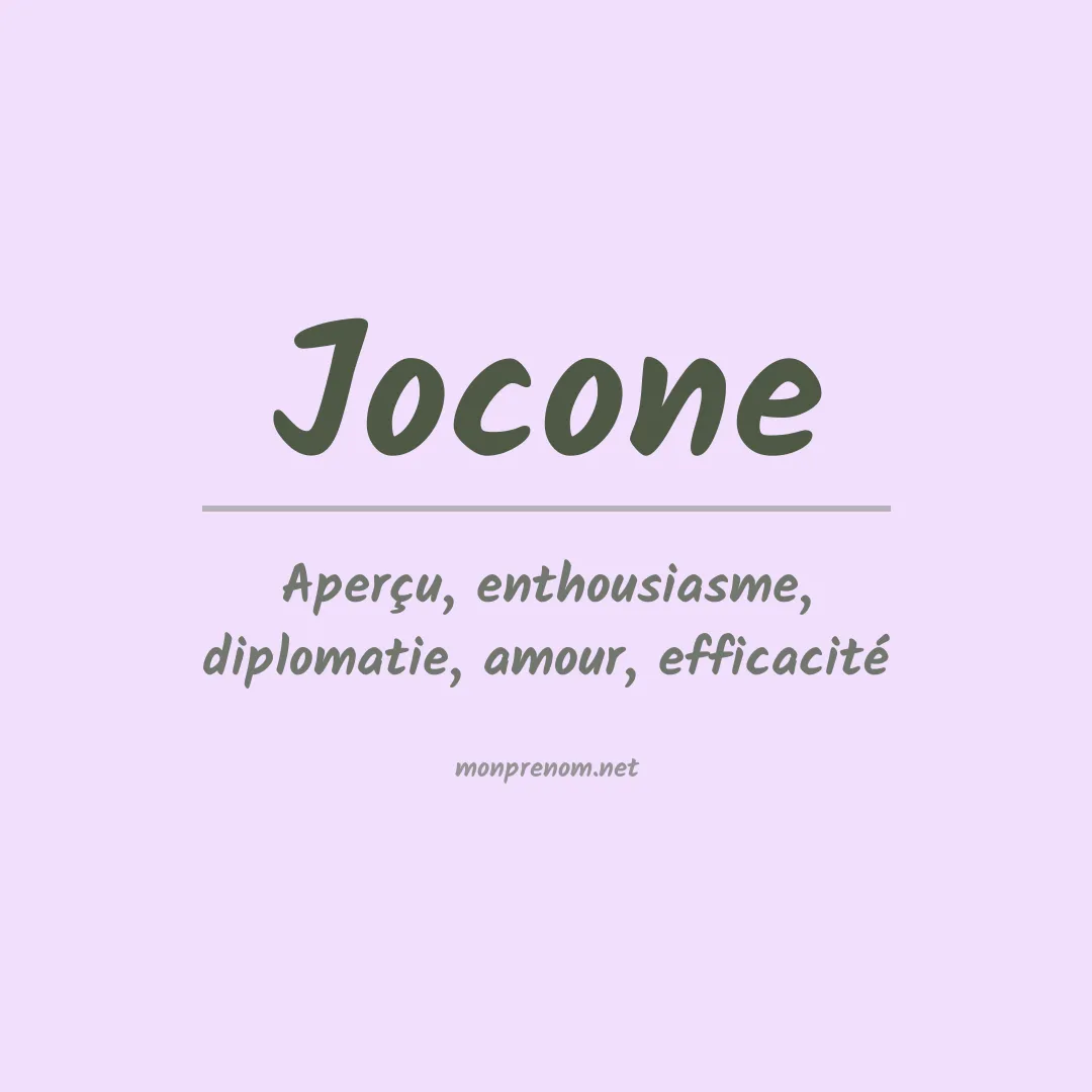 Signification du prénom Jocone