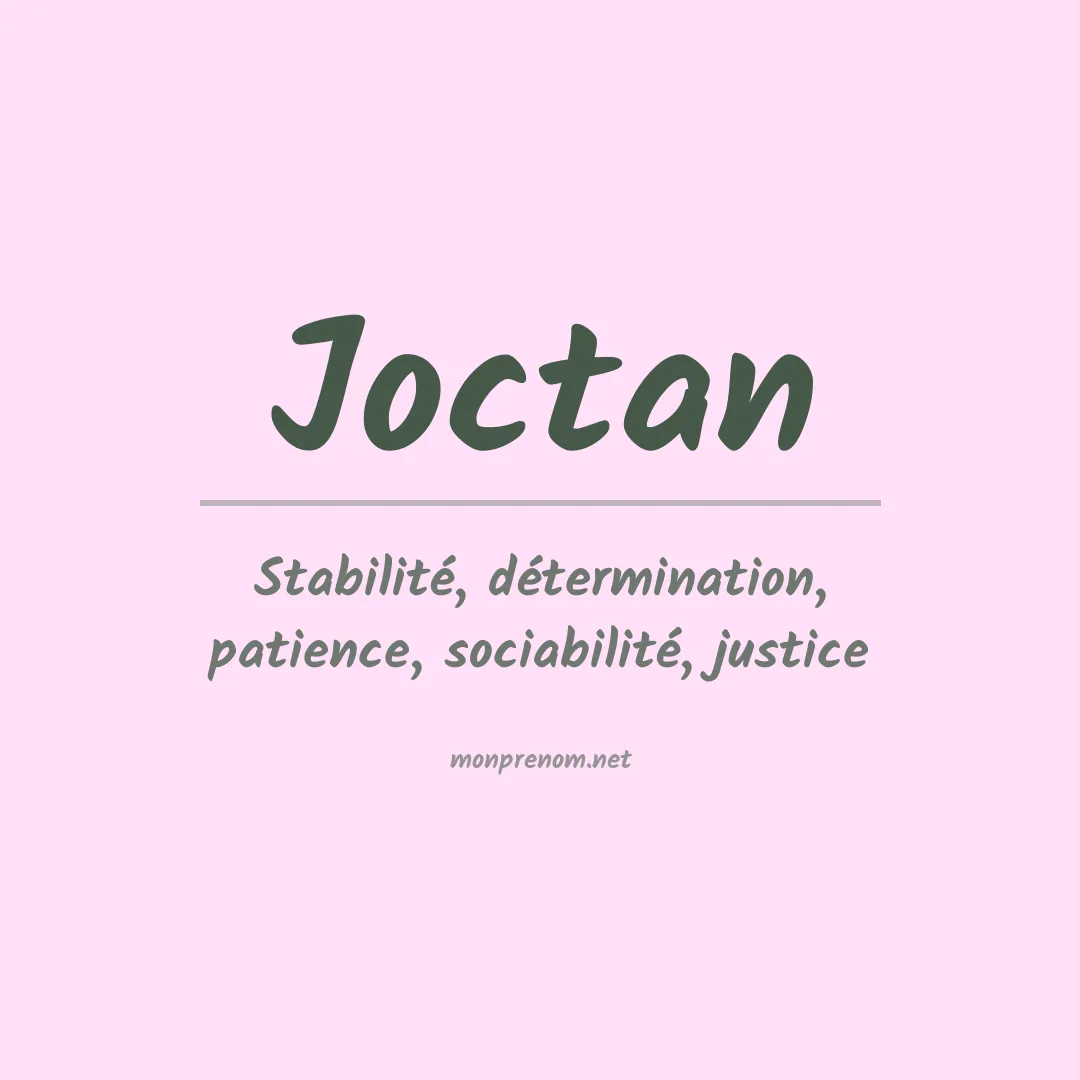 Signification du prénom Joctan