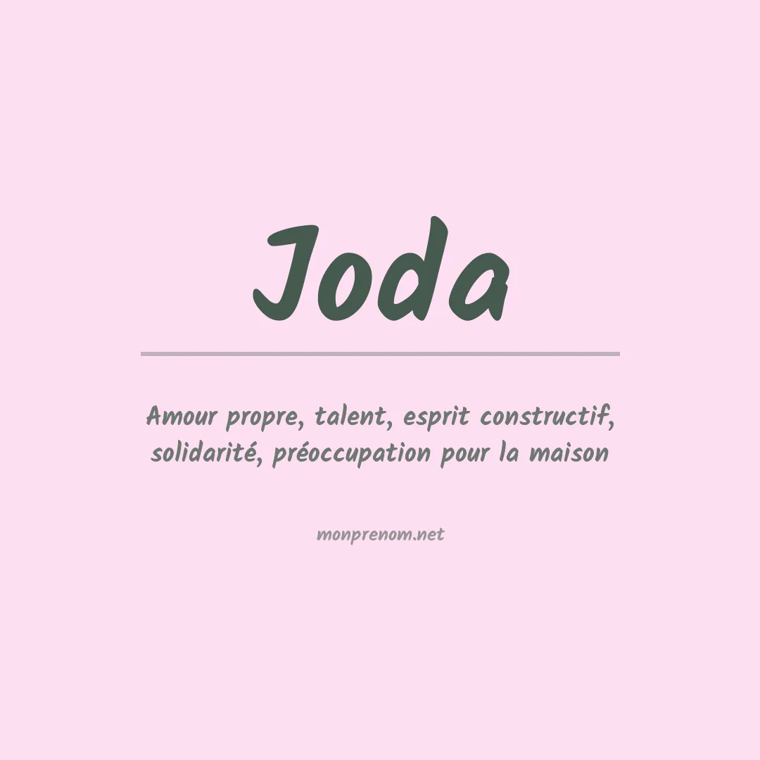 Signification du prénom Joda