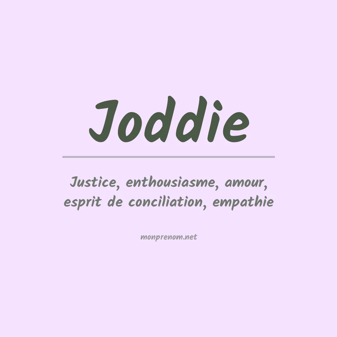 Signification du prénom Joddie