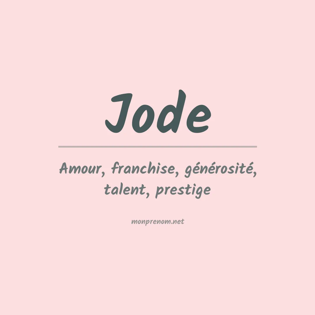 Prénom Jode