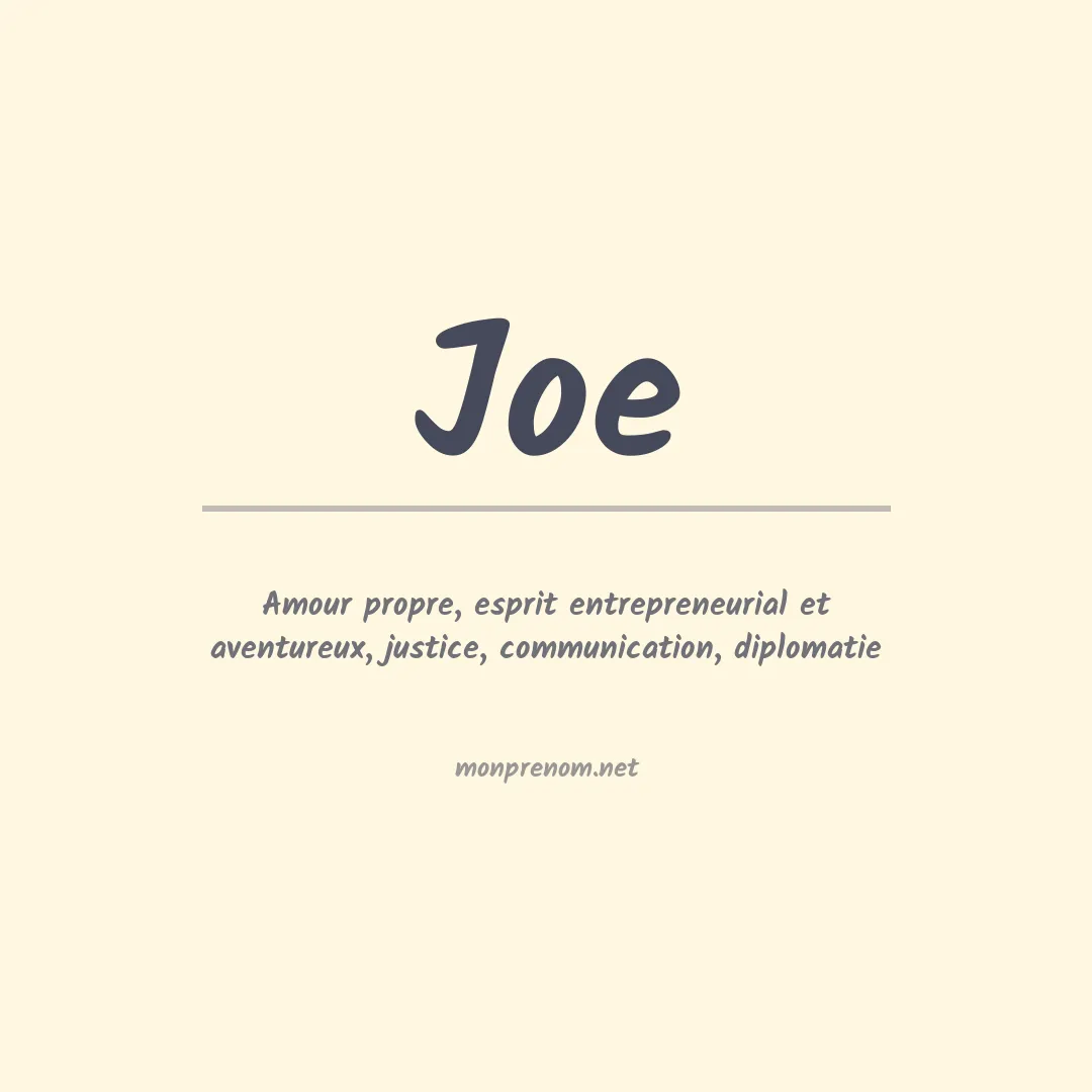 Prénom Joe