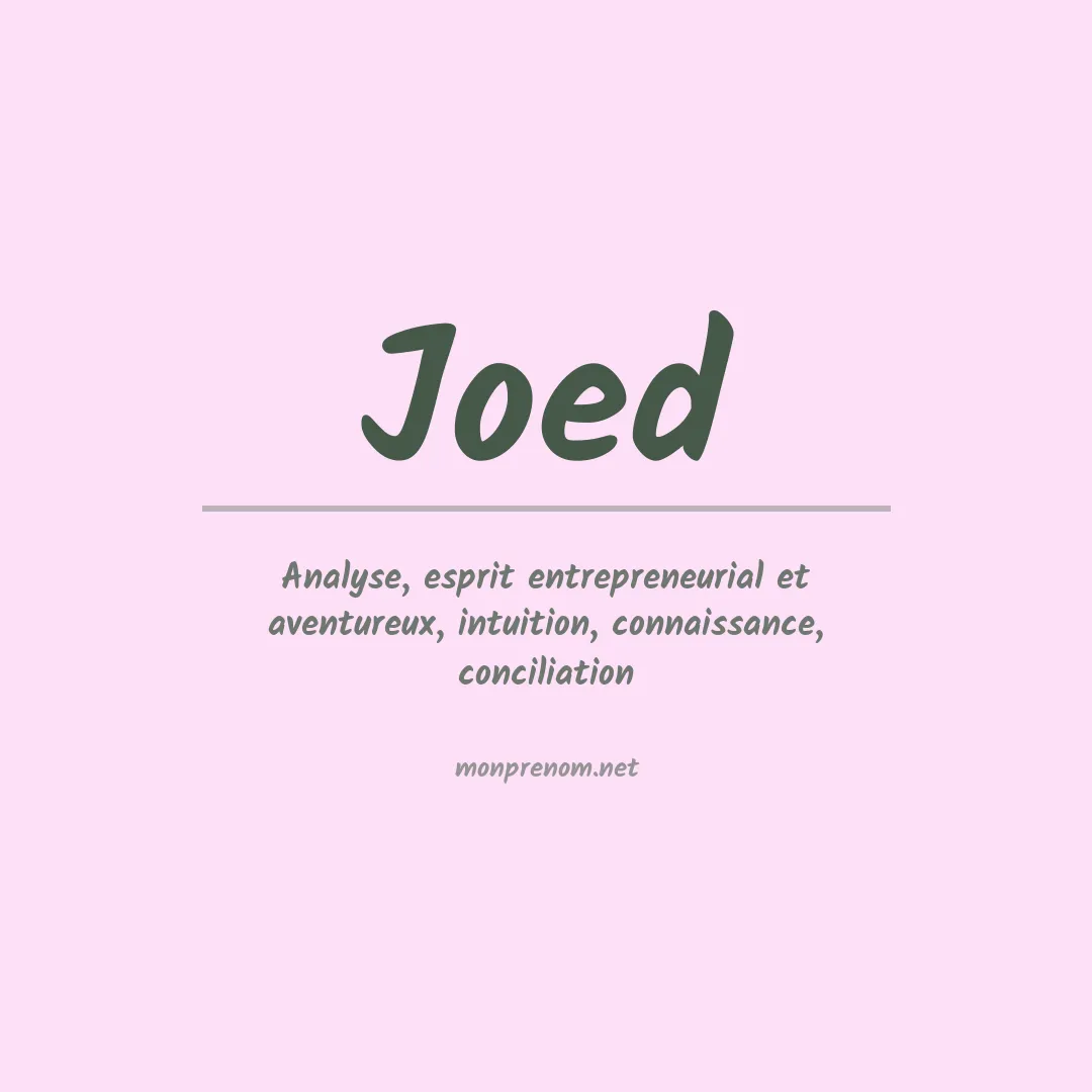 Signification du prénom Joed
