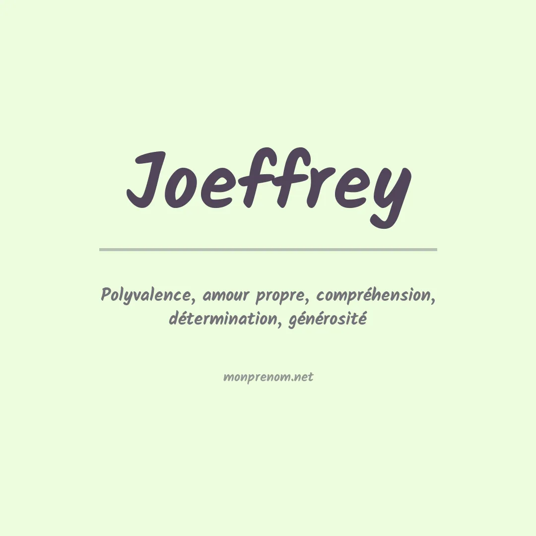 Prénom Joeffrey