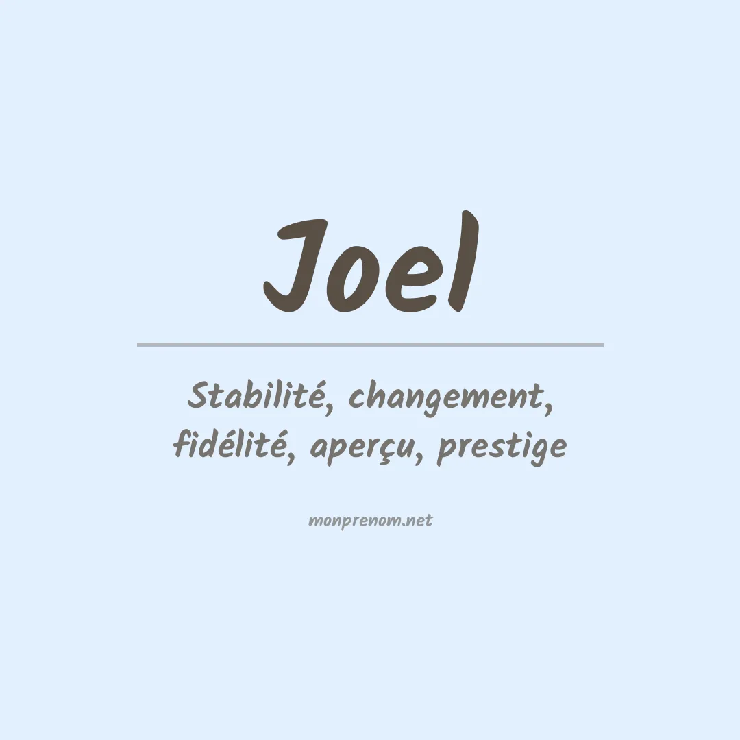 Prénom Joel