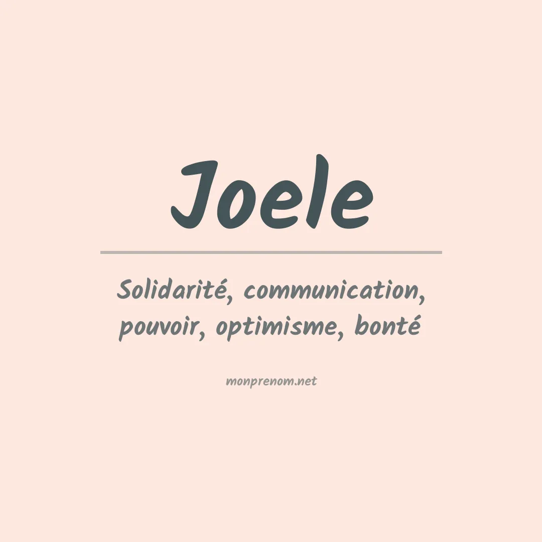 Prénom Joele