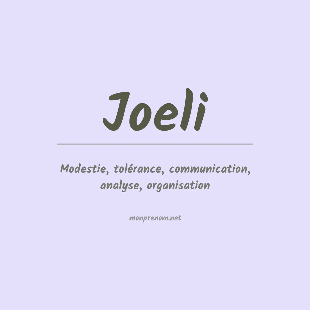 Prénom Joeli