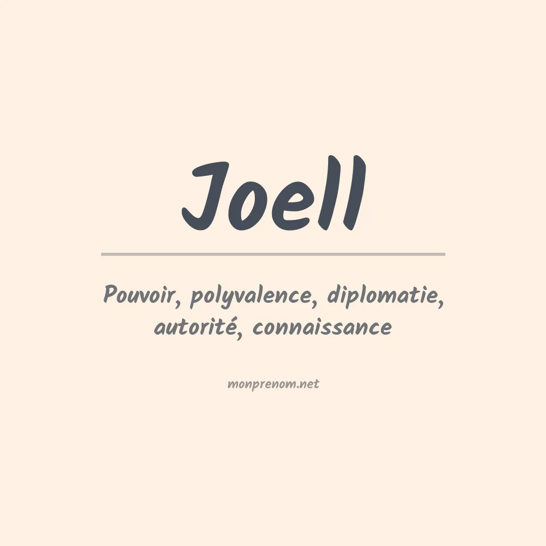 Signification du prénom Joell
