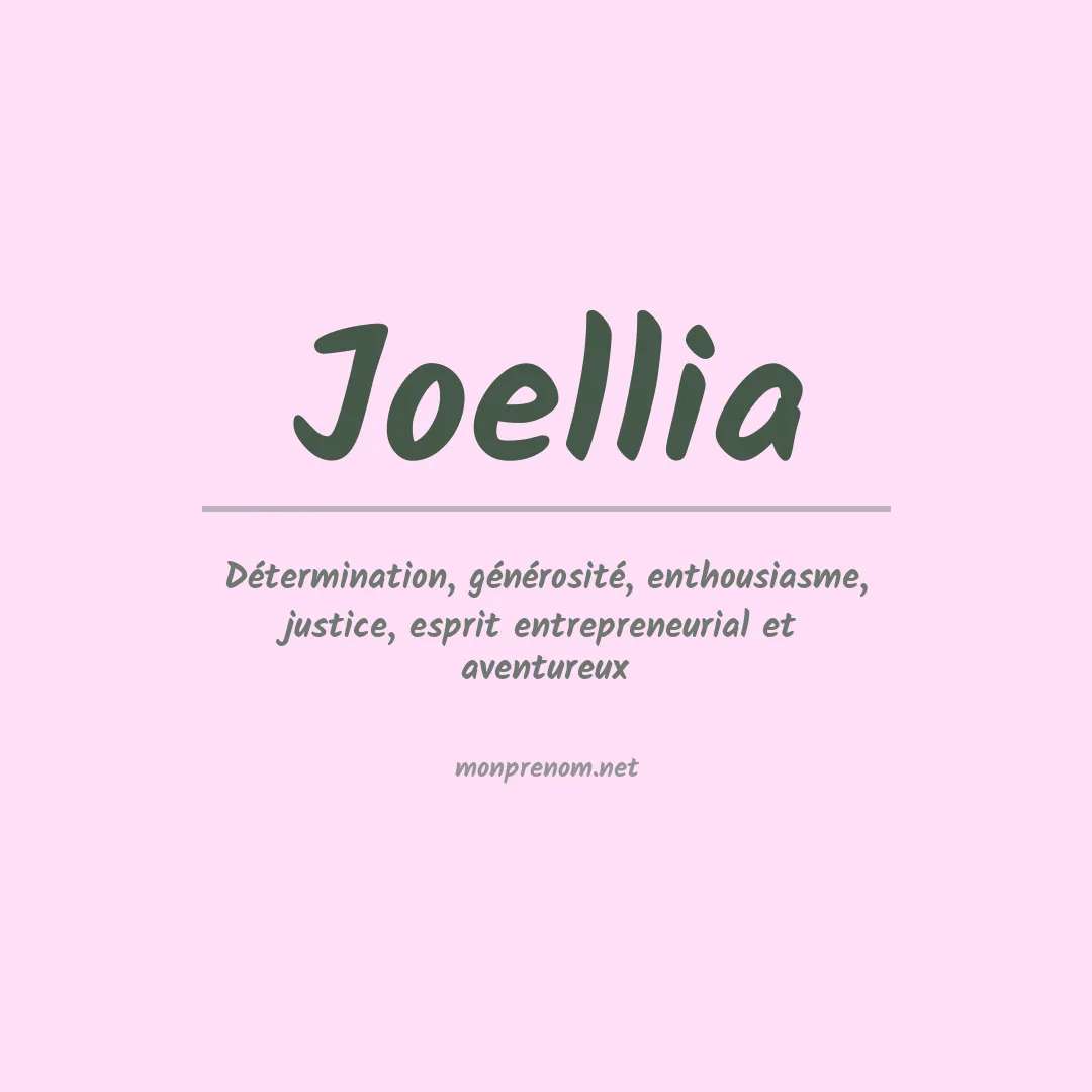Signification du prénom Joellia