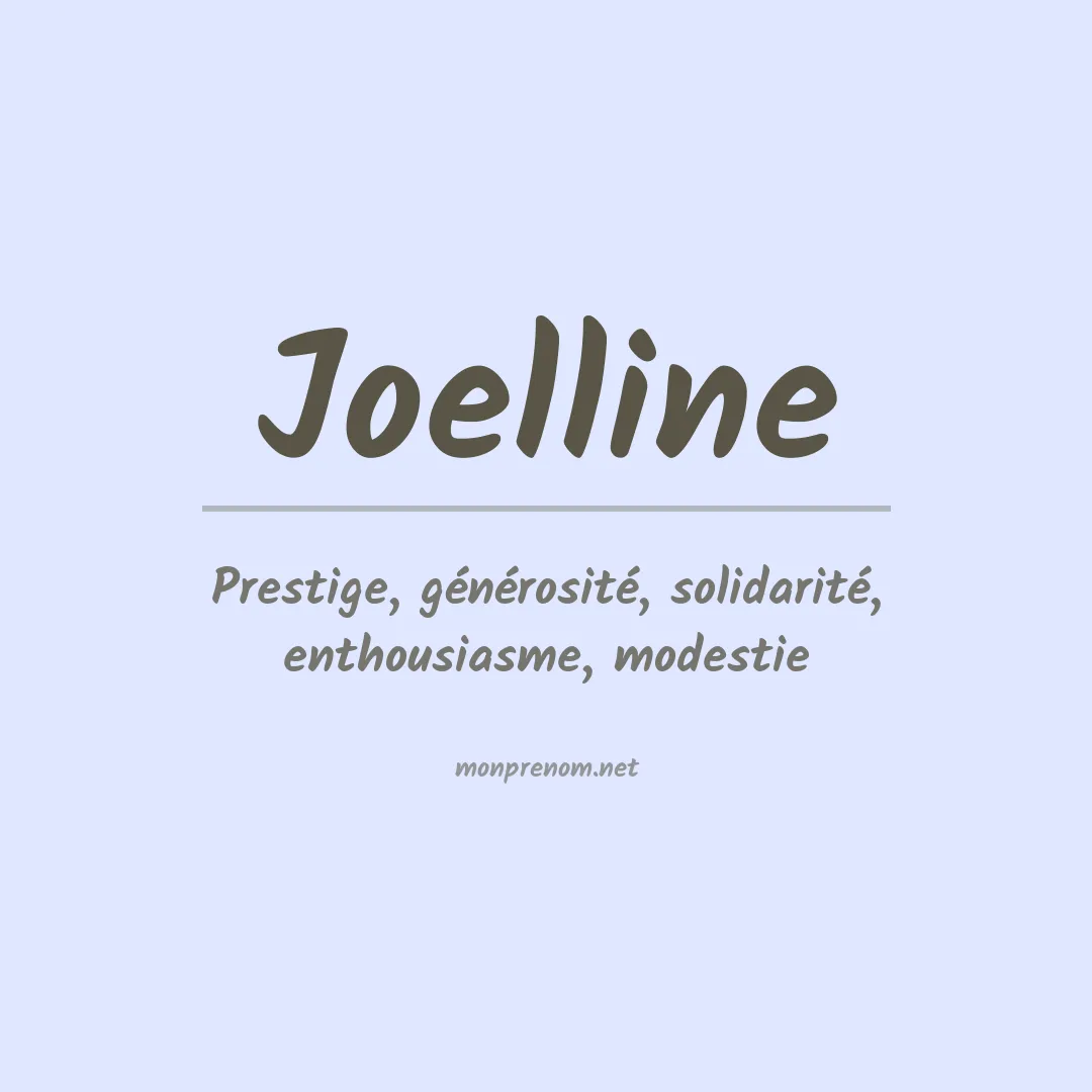 Signification du prénom Joelline