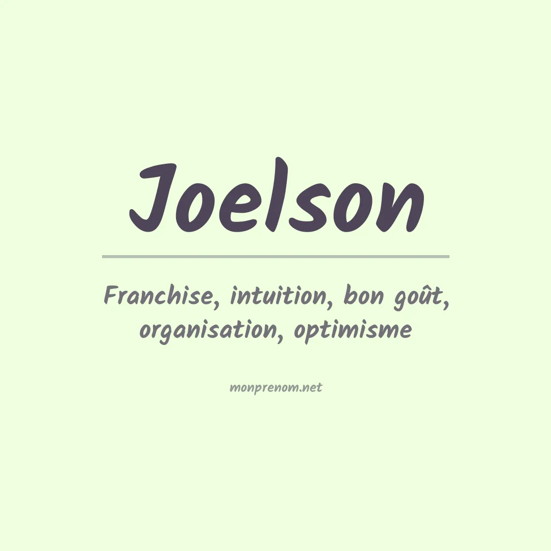 Prénom Joelson