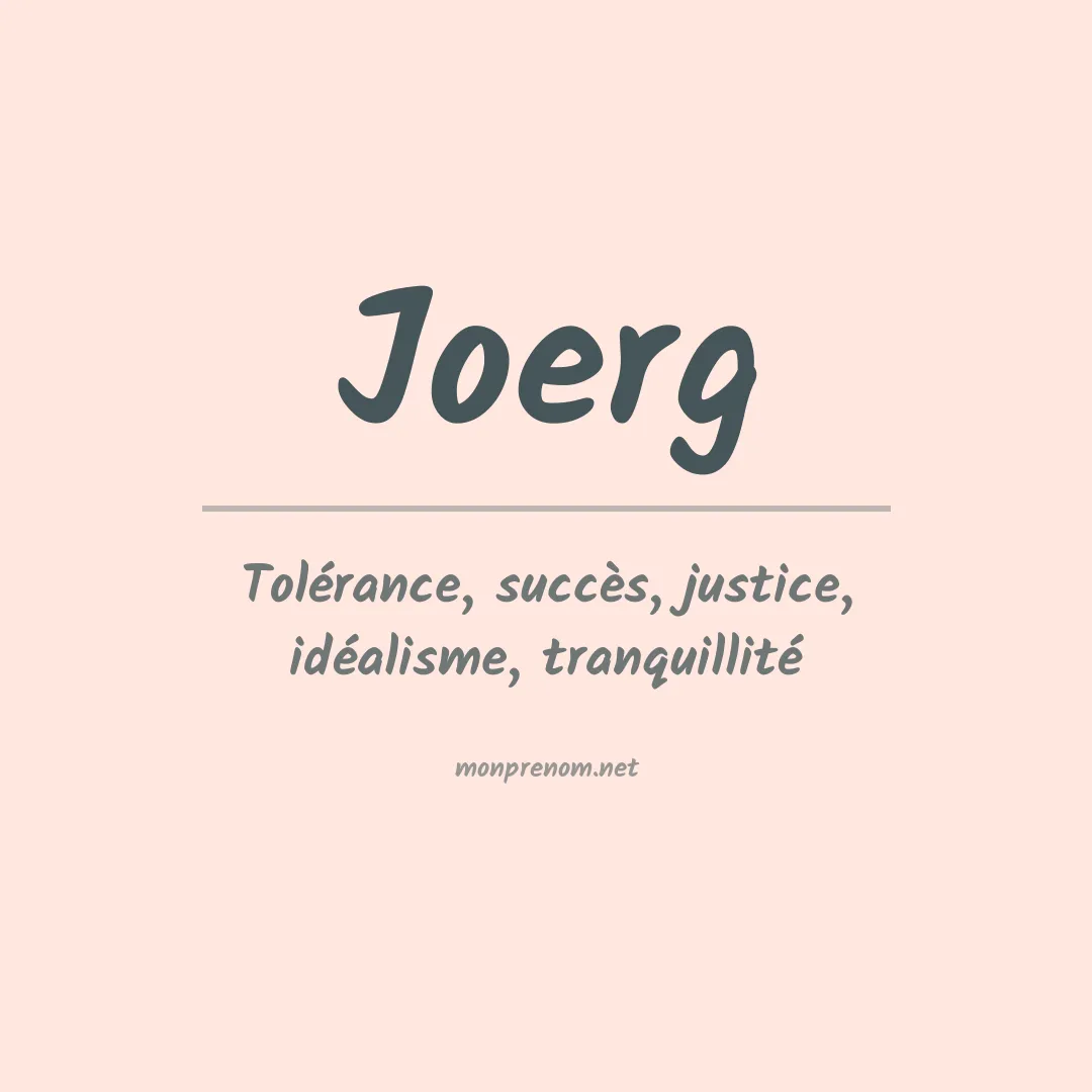 Prénom Joerg
