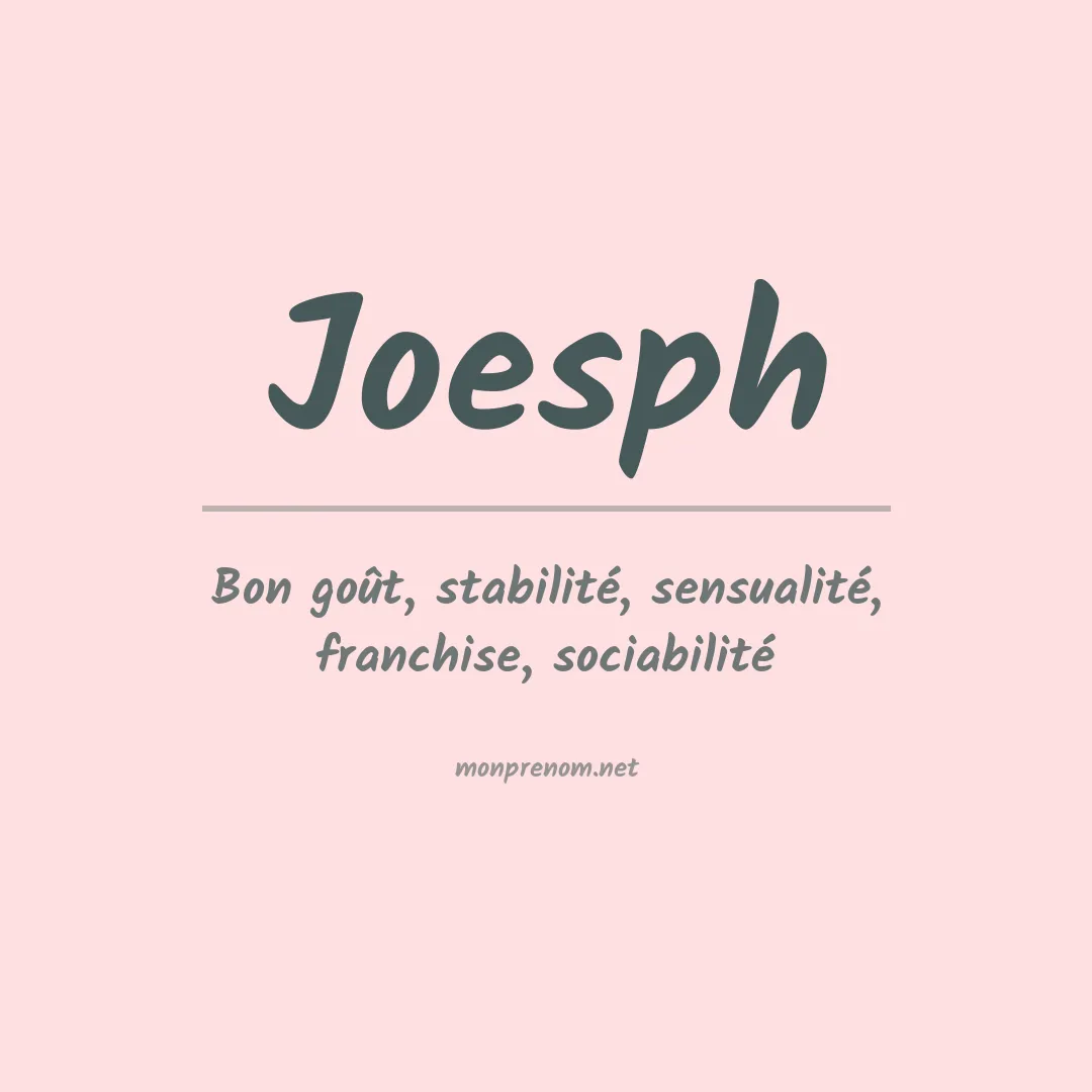 Signification du prénom Joesph