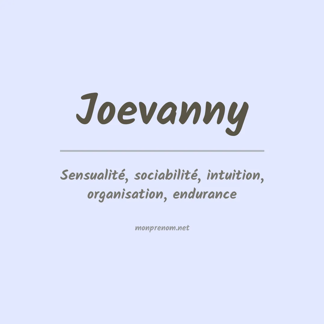 Signification du prénom Joevanny
