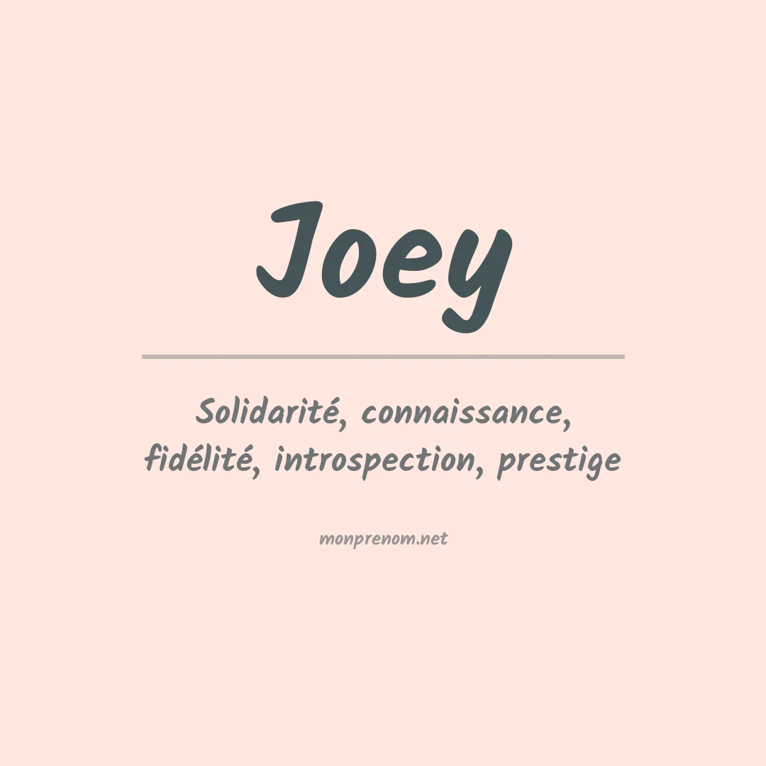 Prénom Joey