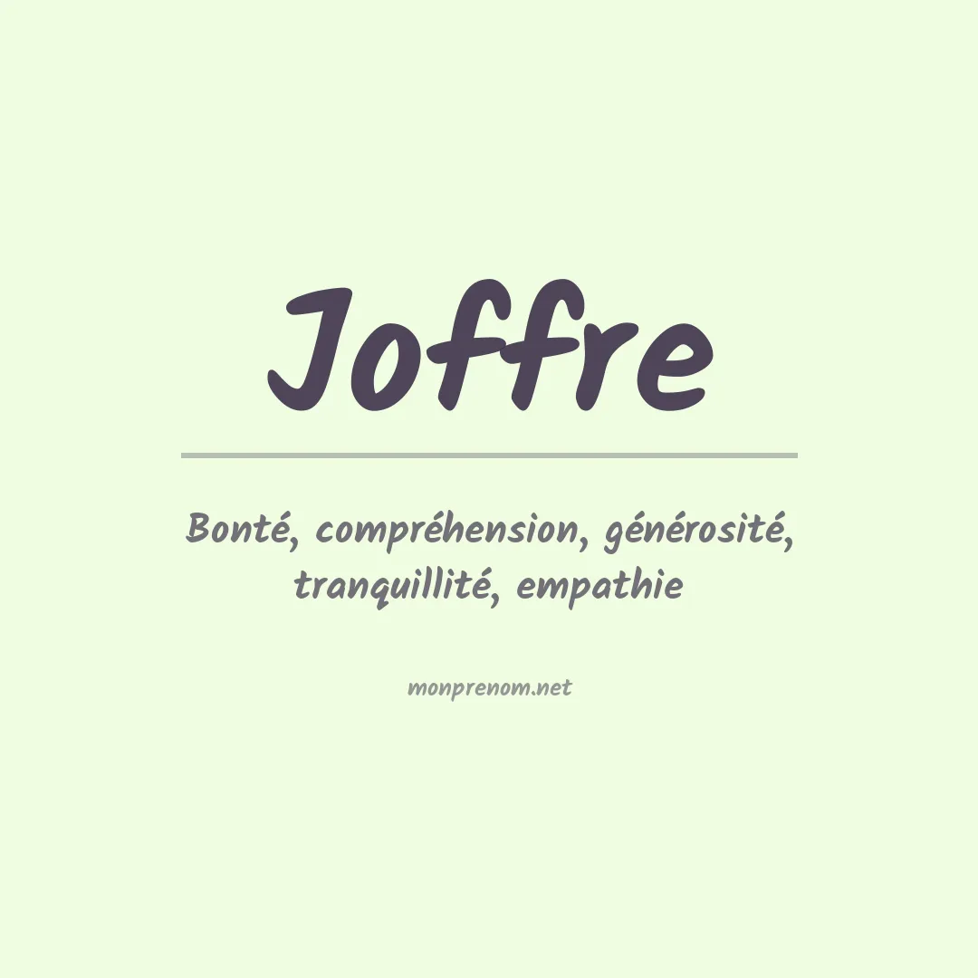 Prénom Joffre