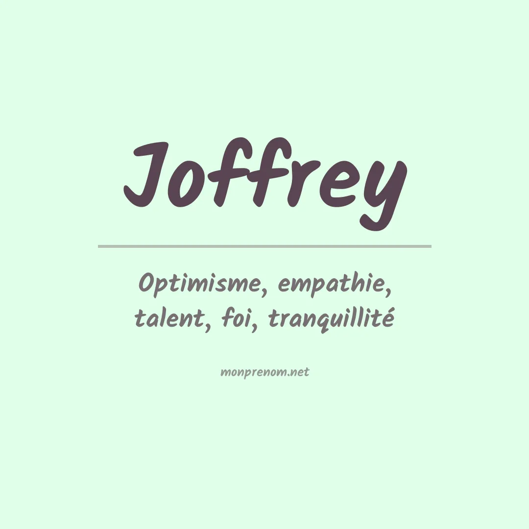 Prénom Joffrey