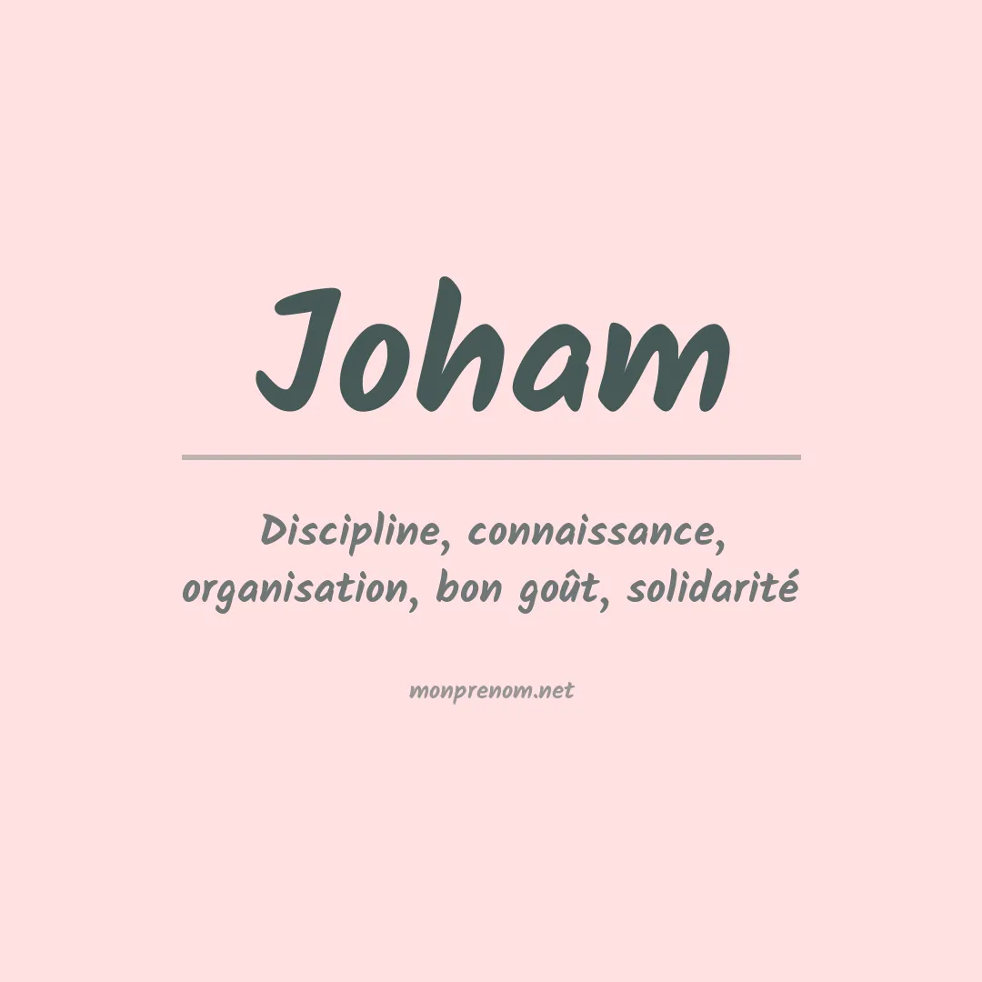 Prénom Joham