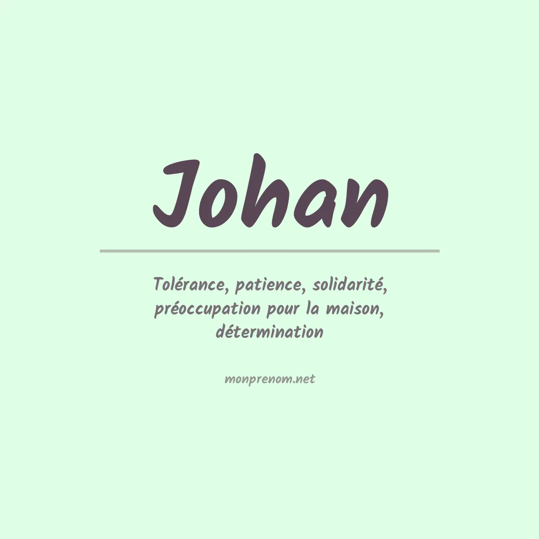 Prénom Johan