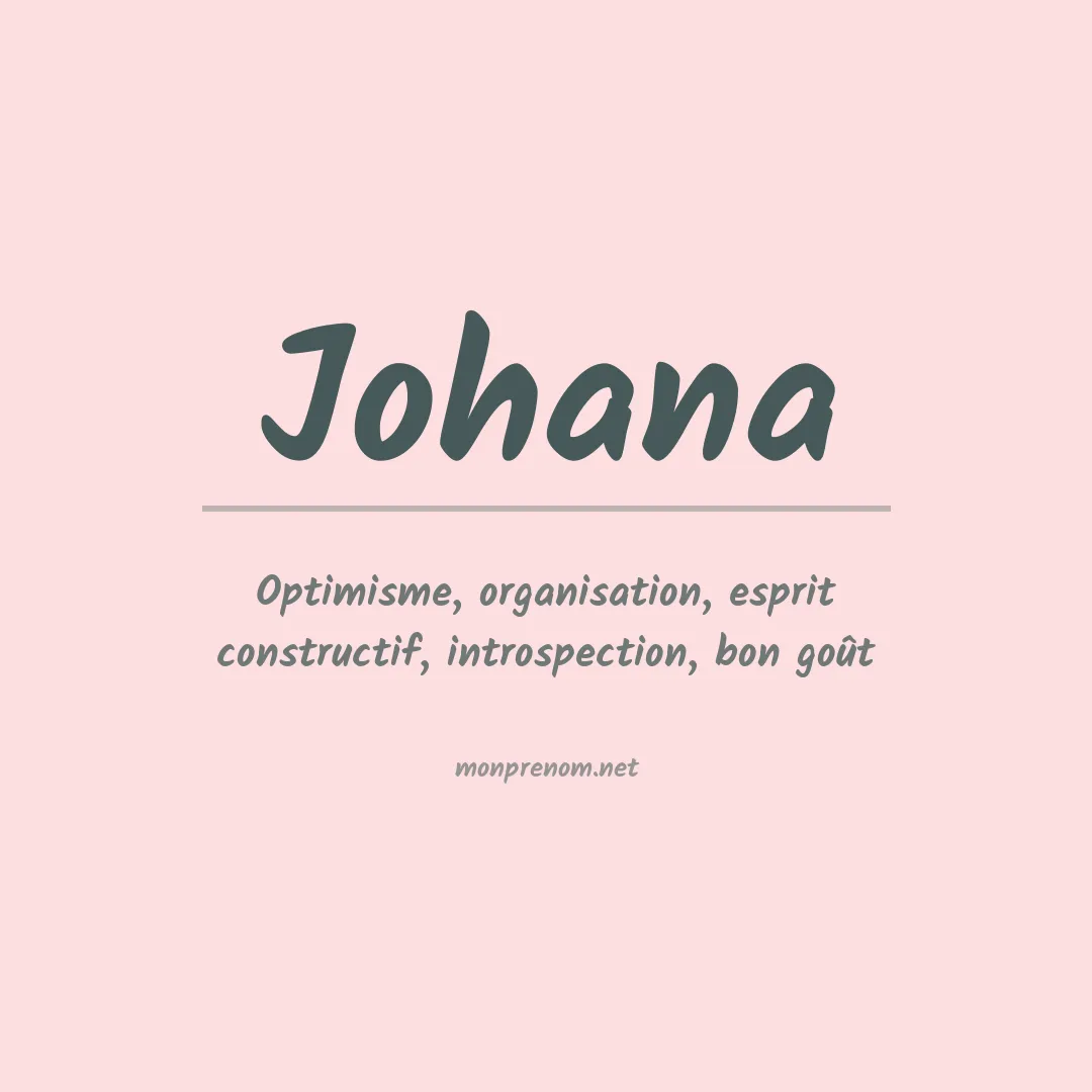Prénom Johana