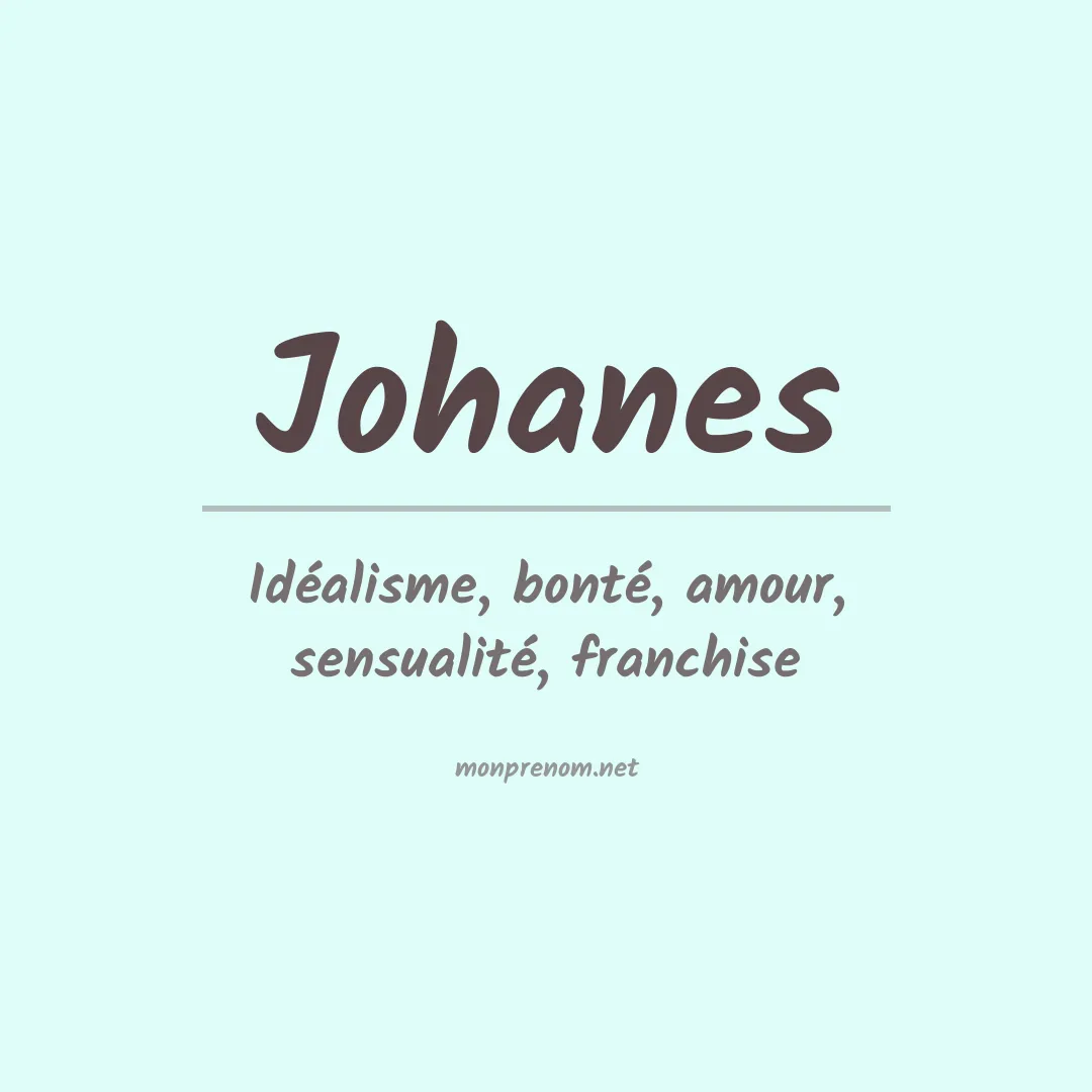 Prénom Johanes