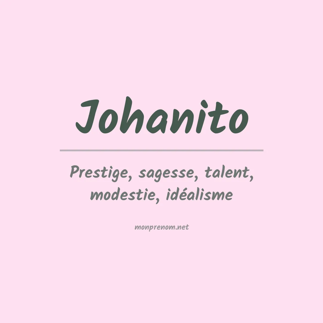 Signification du prénom Johanito