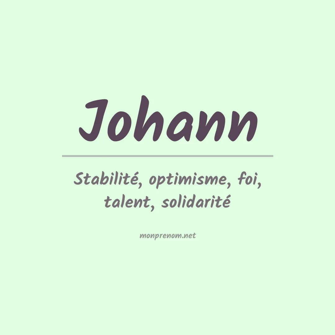 Prénom Johann