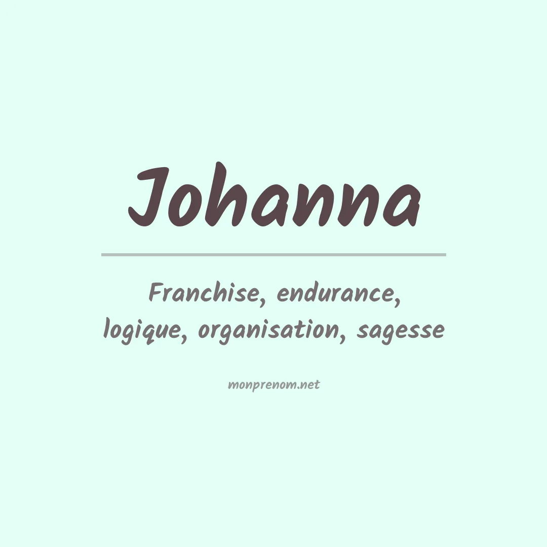 Prénom Johanna