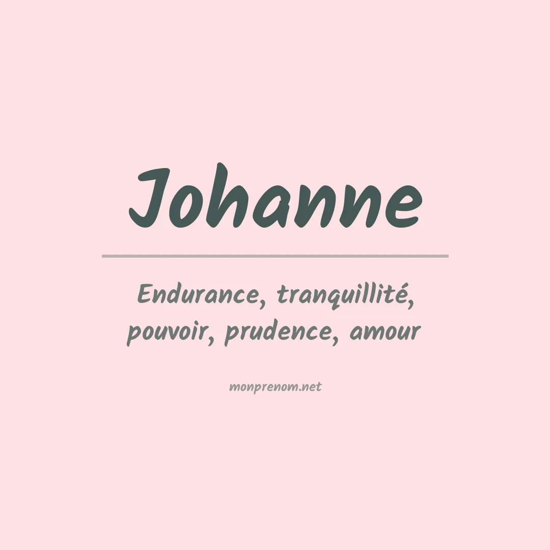 Prénom Johanne