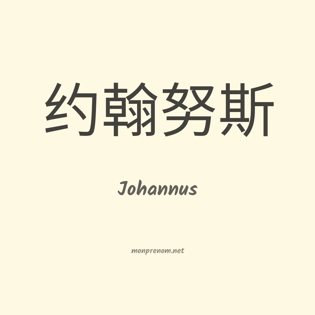 Johannus en chinois
