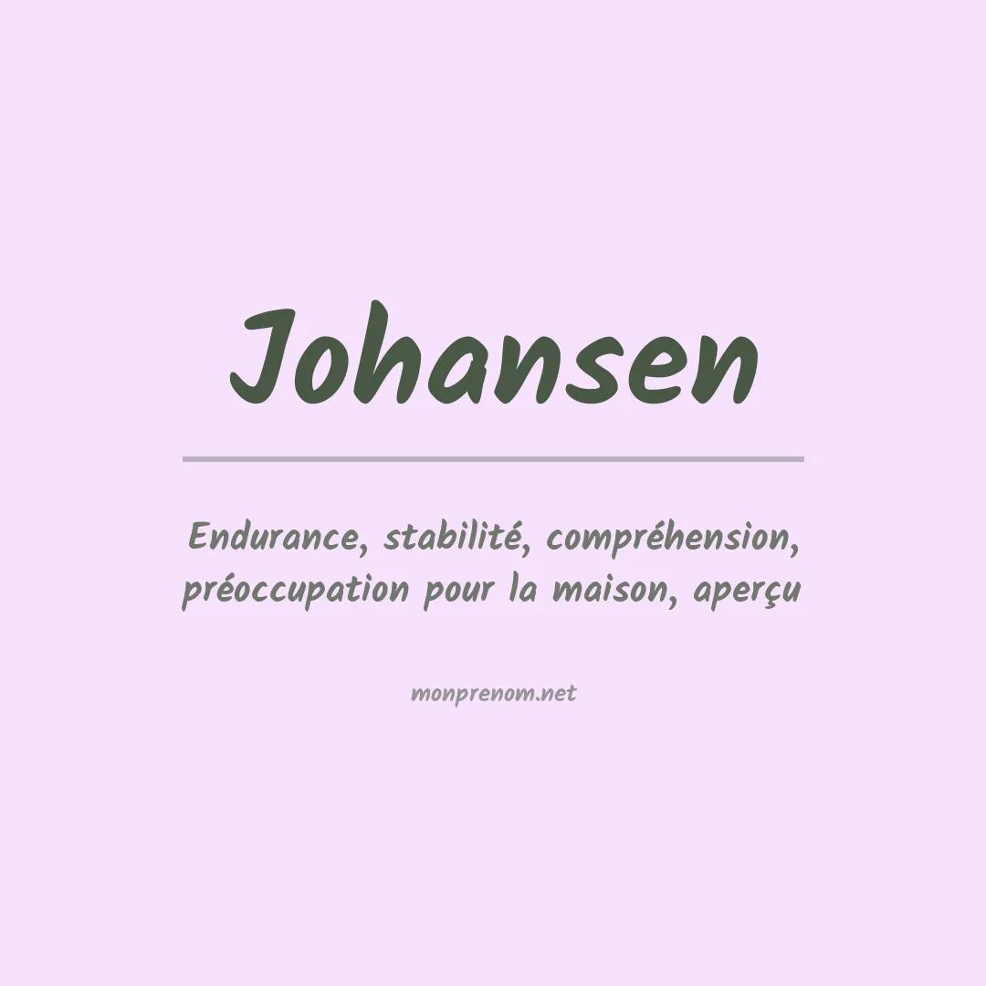 Prénom Johansen