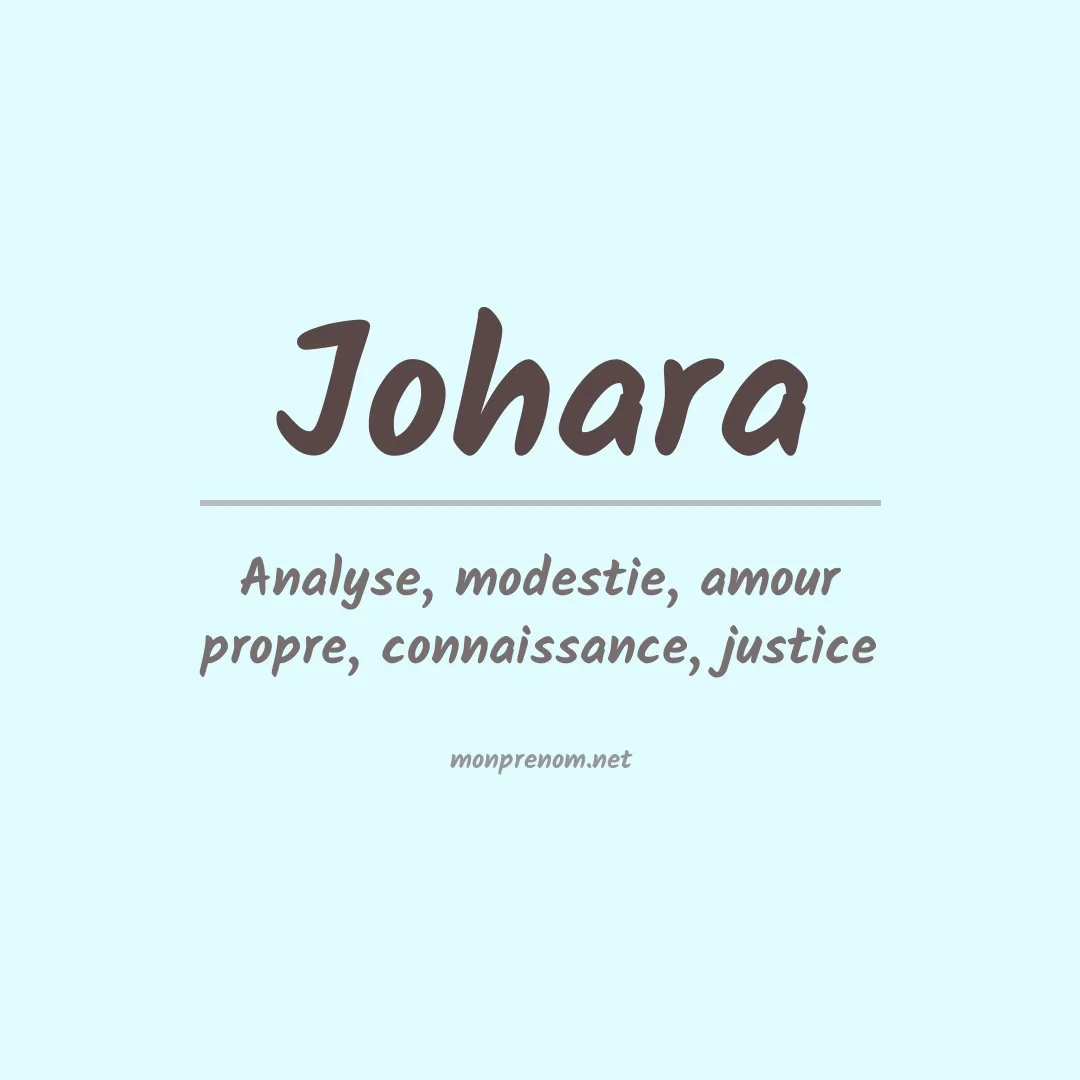 Prénom Johara
