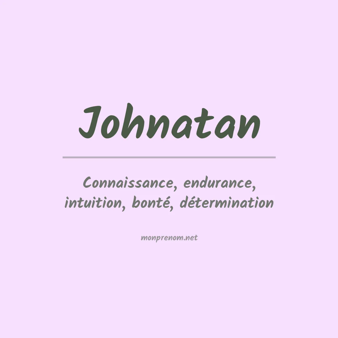 Prénom Johnatan
