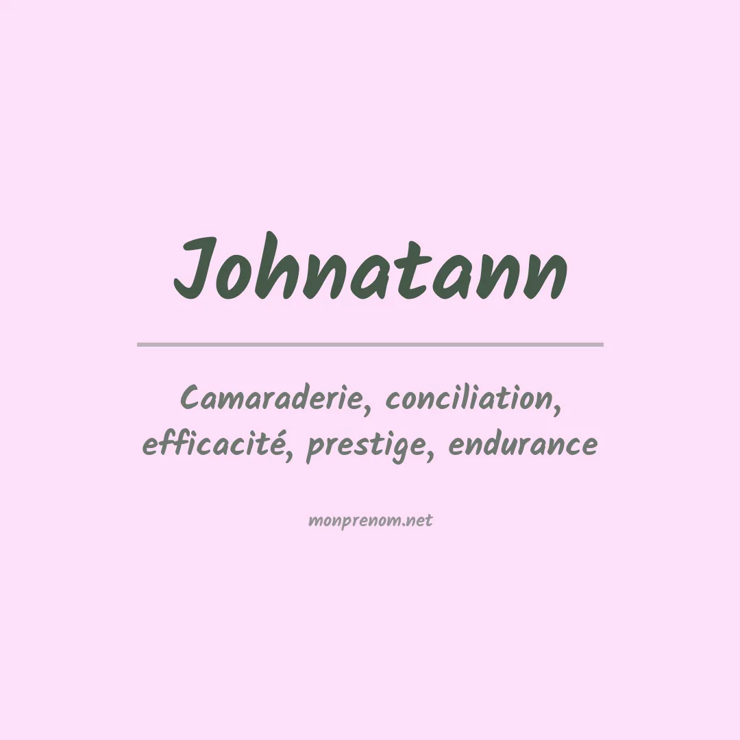 Signification du prénom Johnatann
