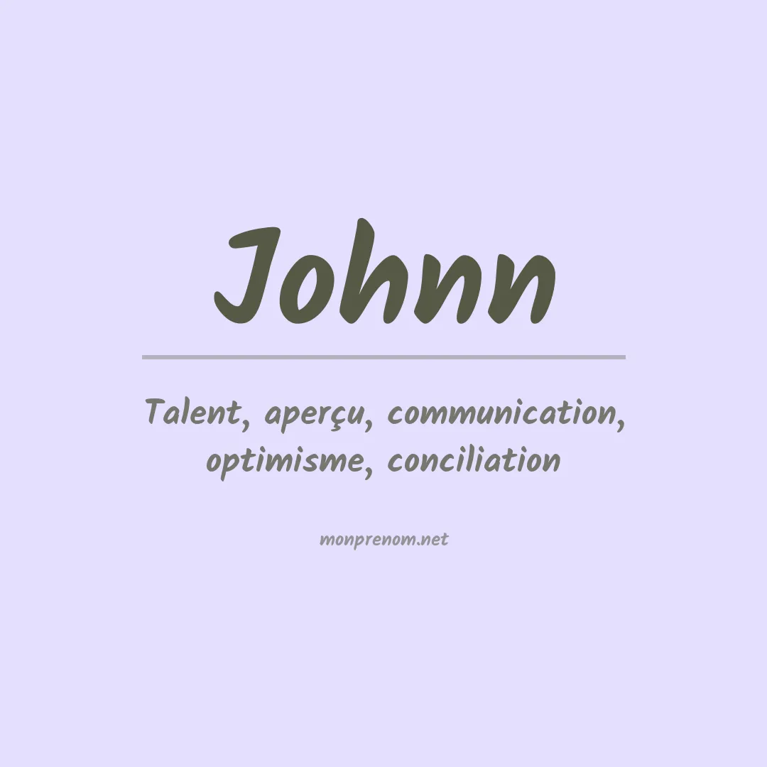 Prénom Johnn