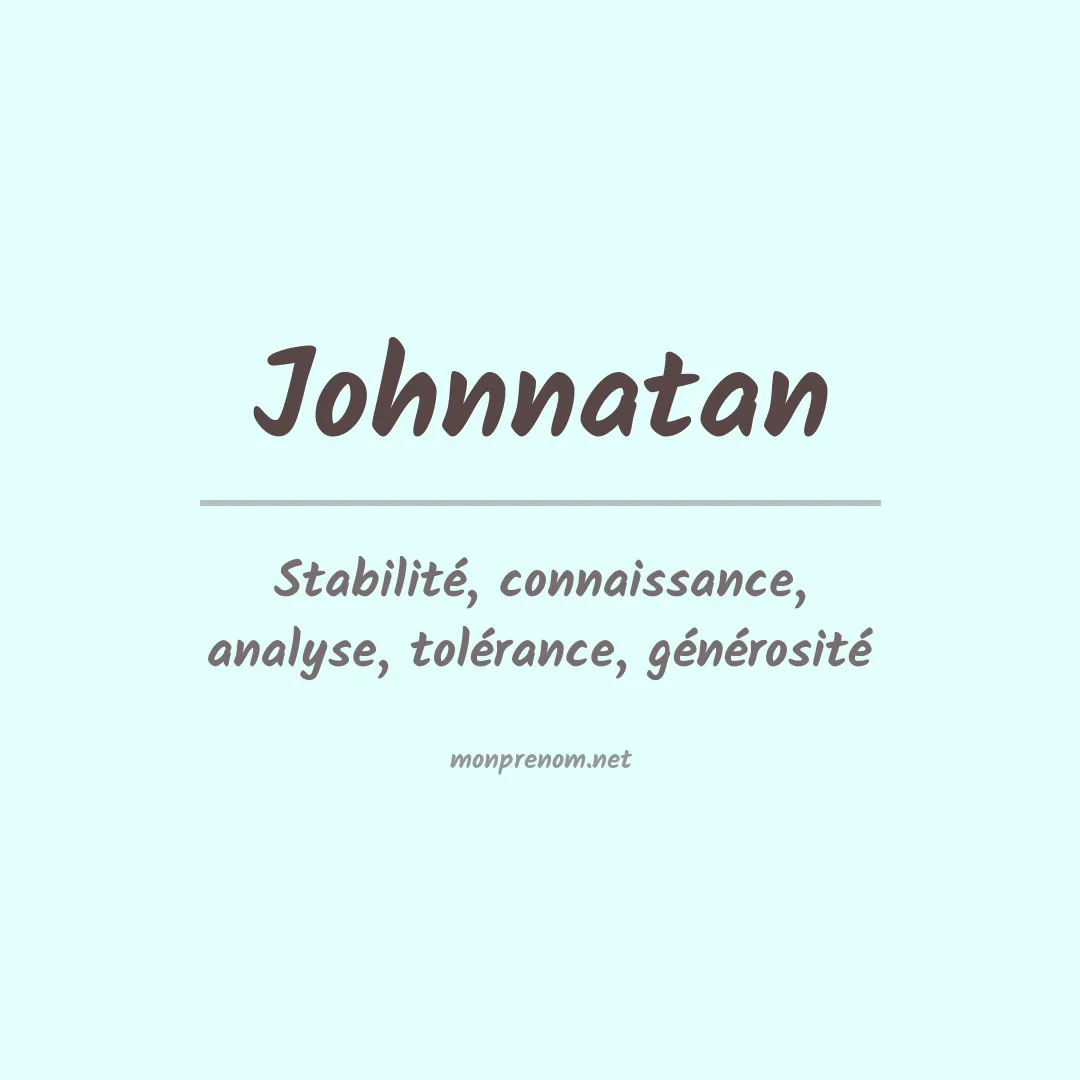 Prénom Johnnatan