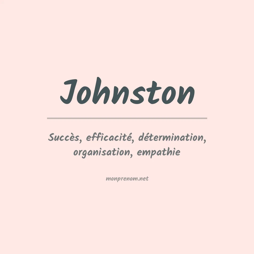 Prénom Johnston