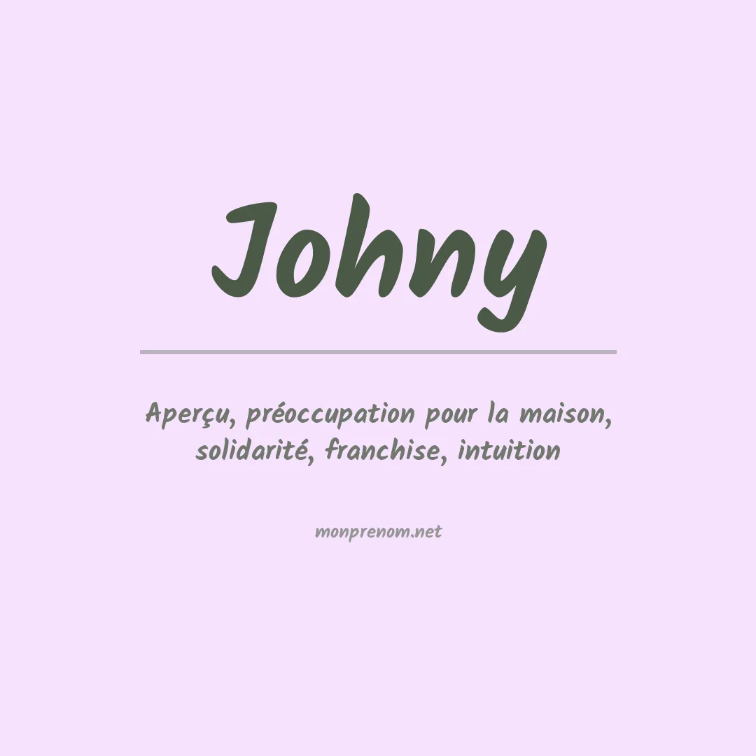 Prénom Johny