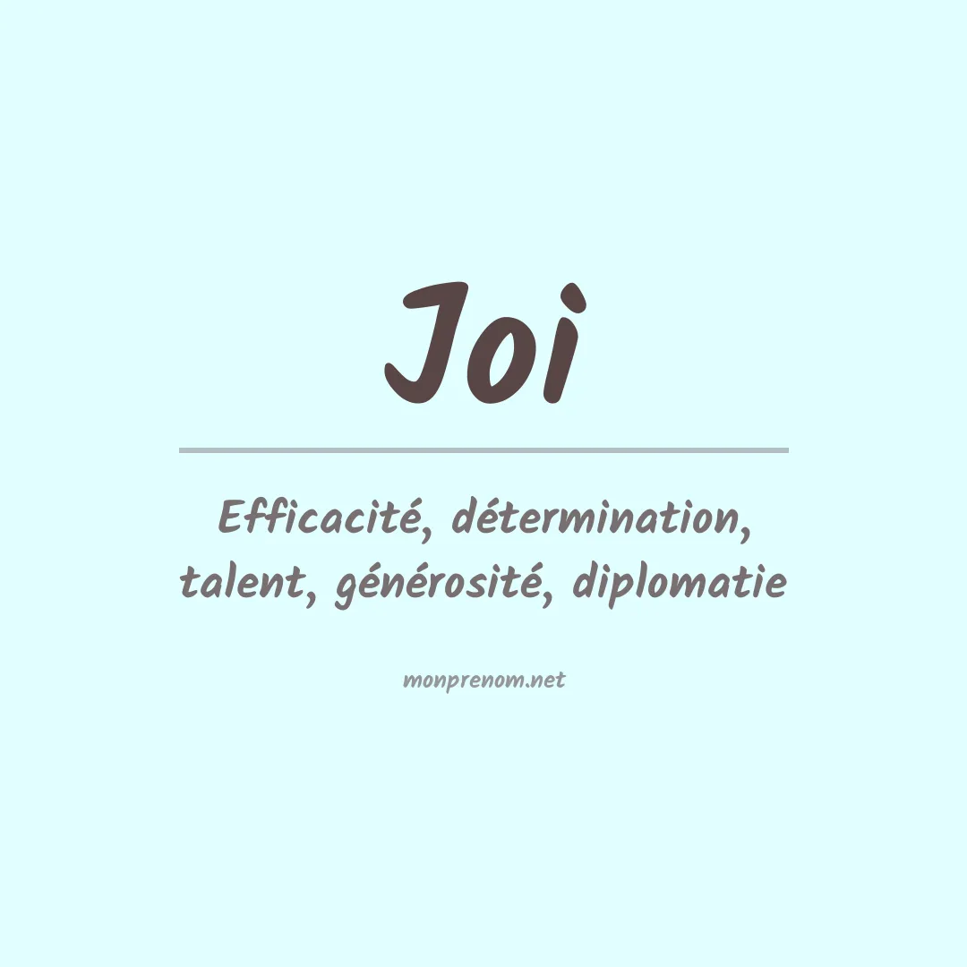 Prénom Joi