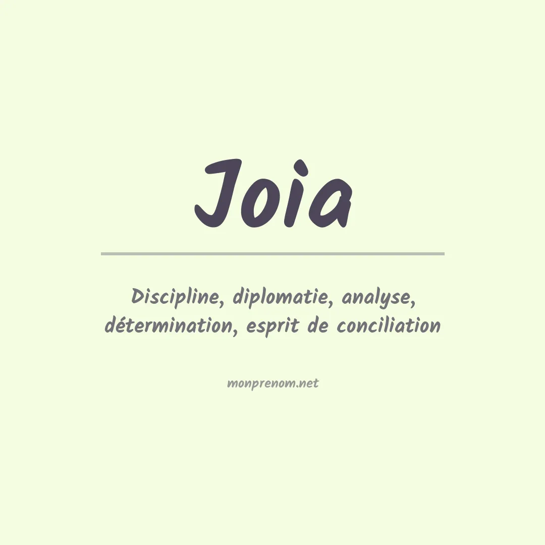 Signification du prénom Joia