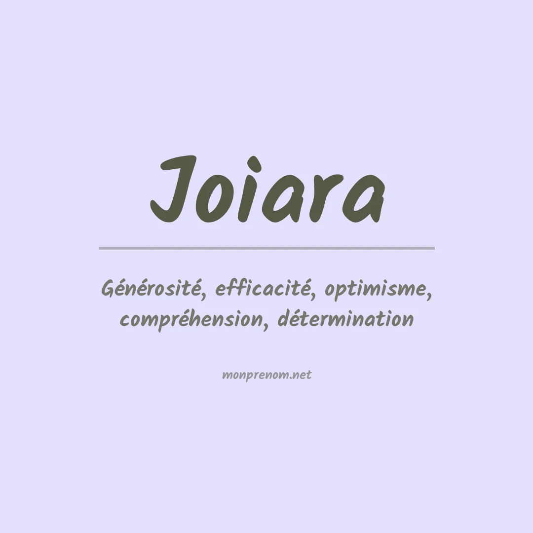 Signification du prénom Joiara