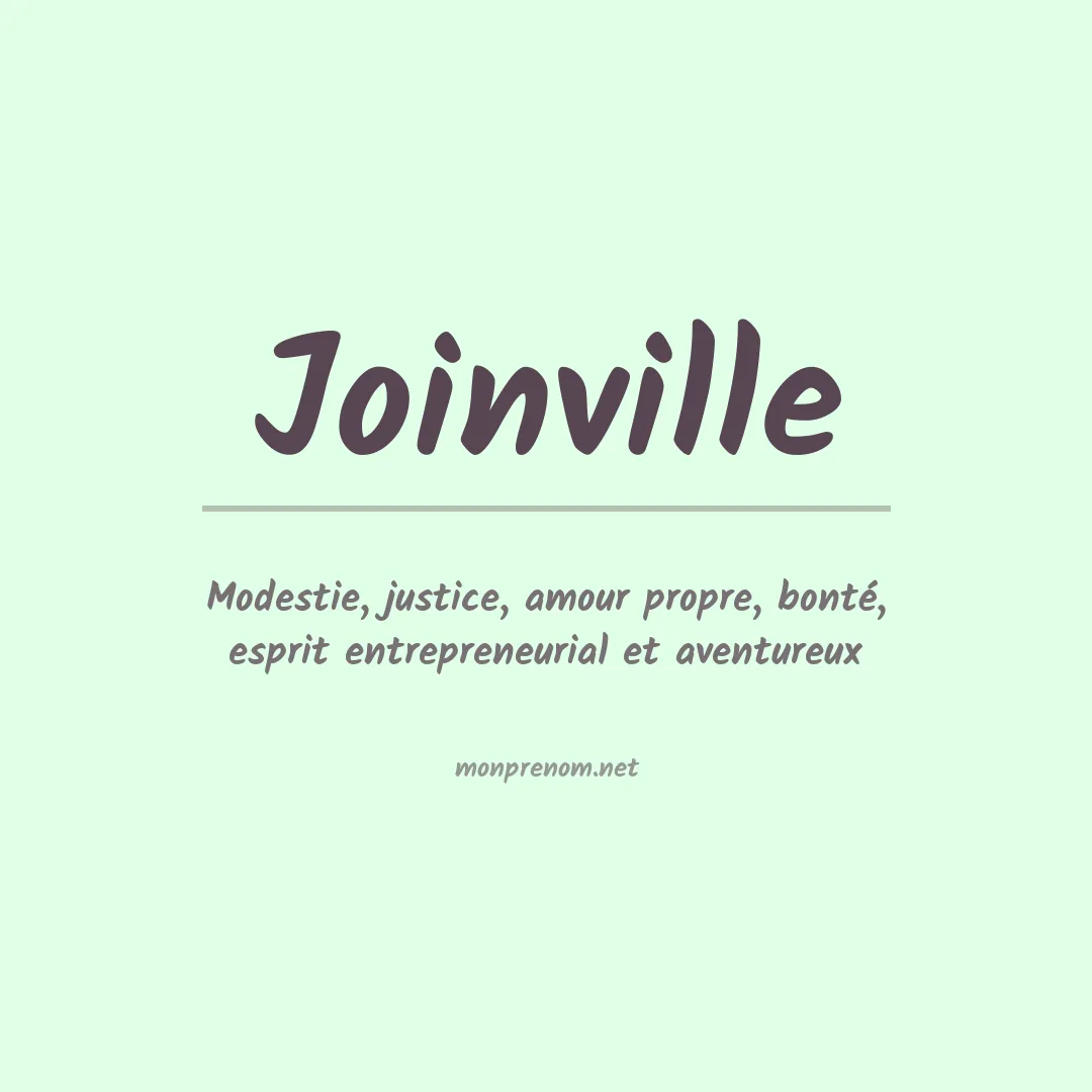 Signification du prénom Joinville