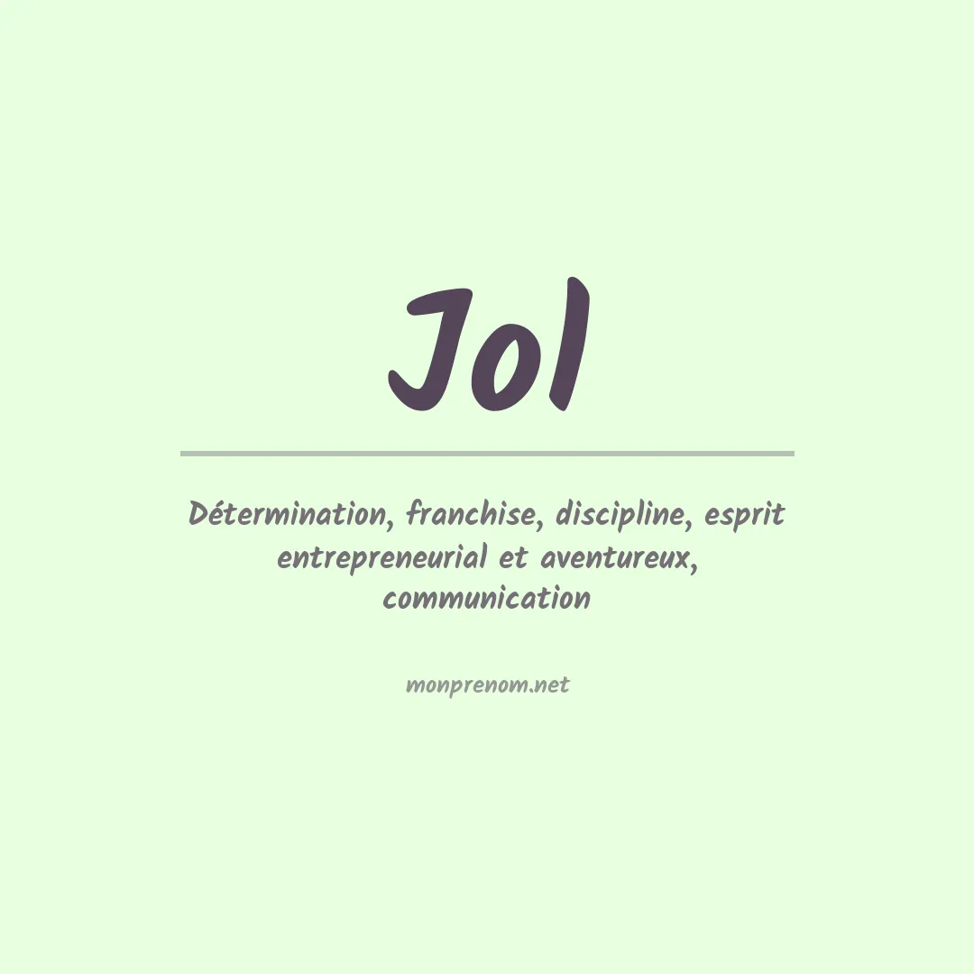 Prénom Jol