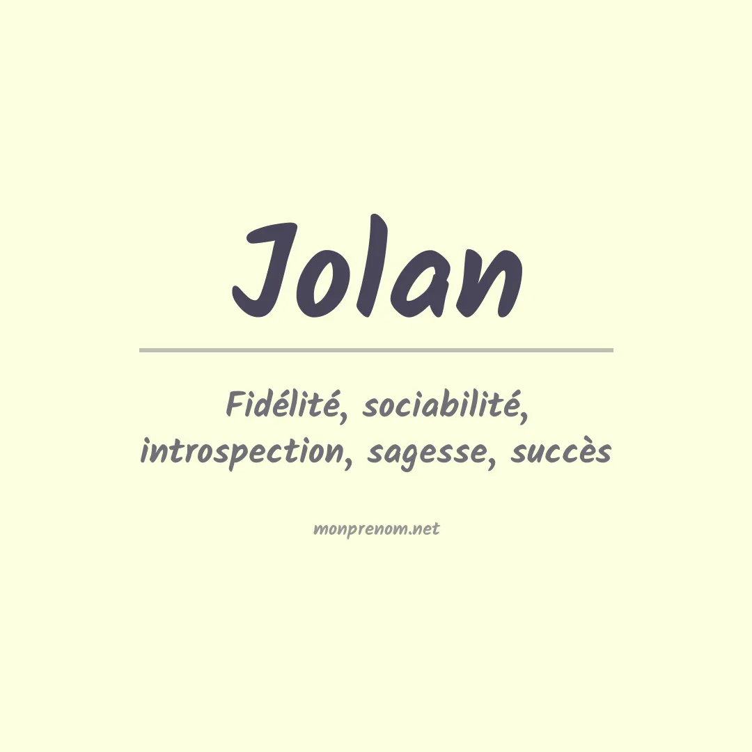 Prénom Jolan