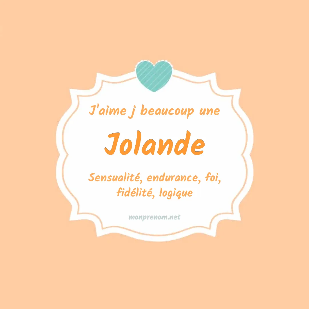 J'aime beaucoup Jolande