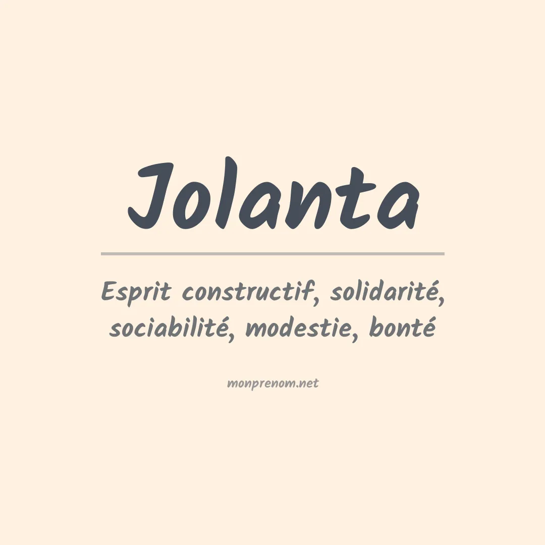 Signification du prénom Jolanta