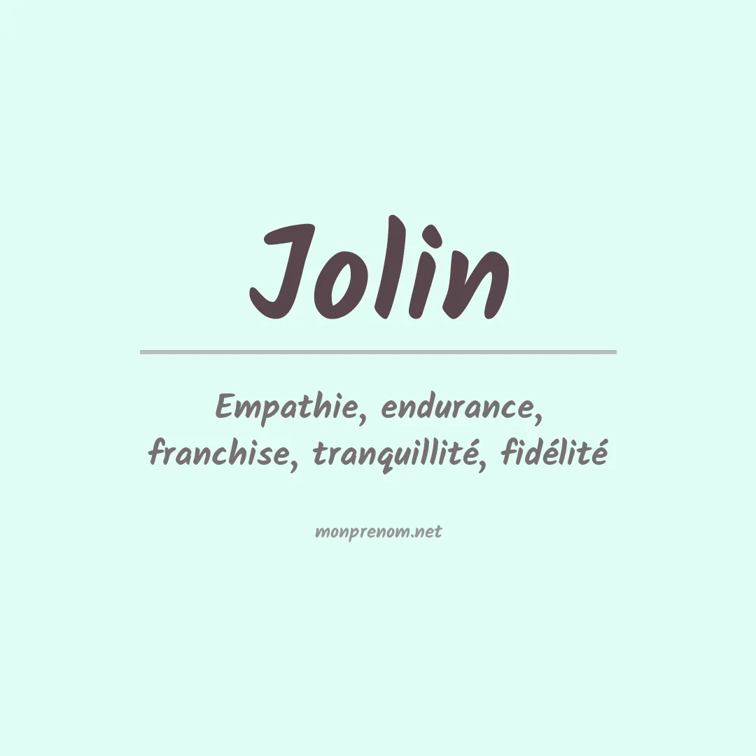 Prénom Jolin