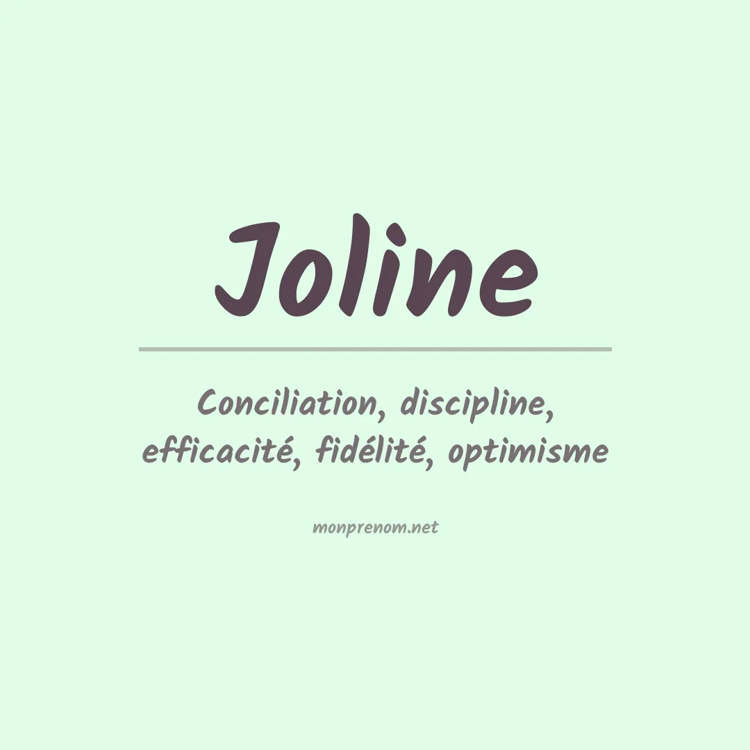 Signification du prénom Joline