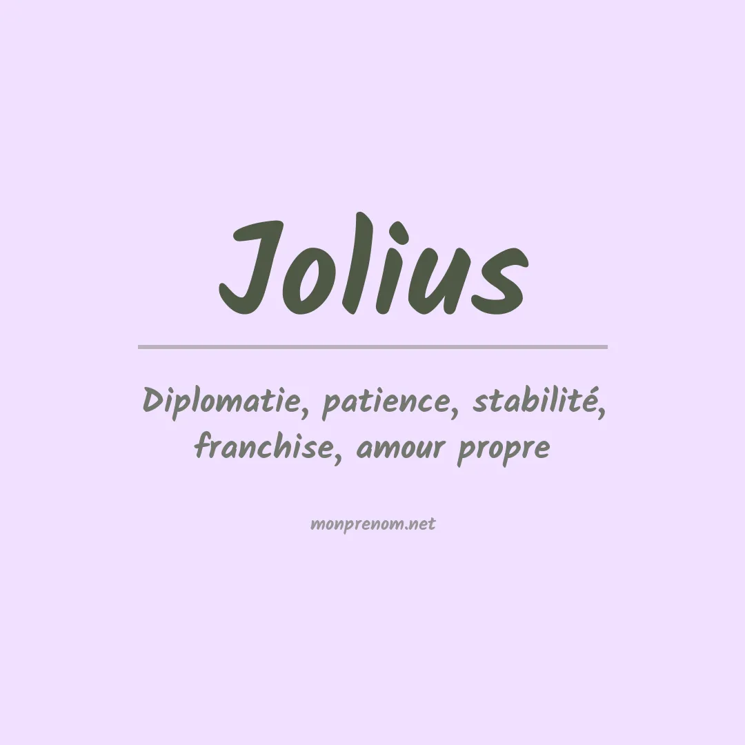 Signification du prénom Jolius