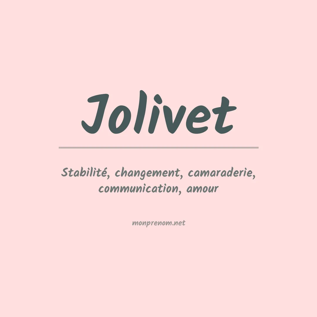 Prénom Jolivet